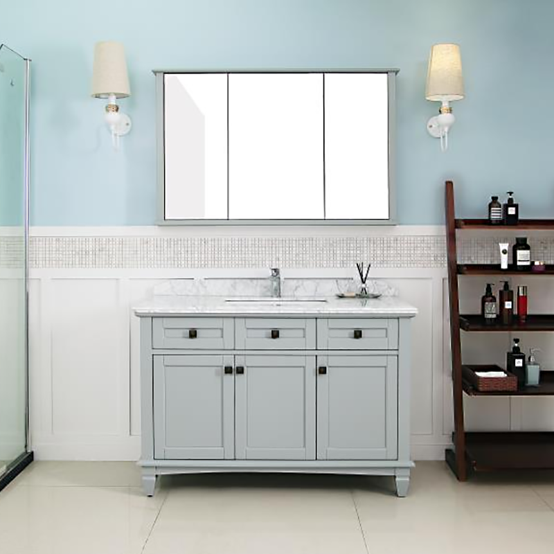 H51L290 Pure solid wood guide rails American style bathroom cabinet