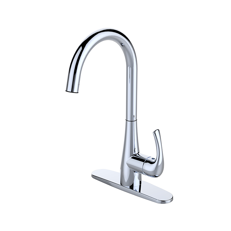 Pull down kitchen faucet, kitchen sink faucet with pull down spray, vibrant chrome plating