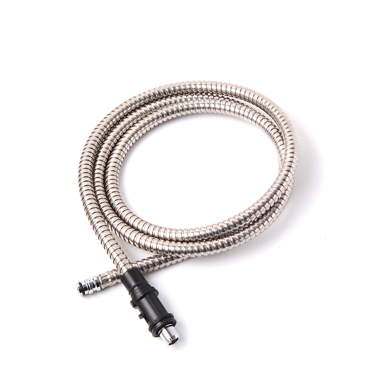 Stainless steel double button faucet draw hoses