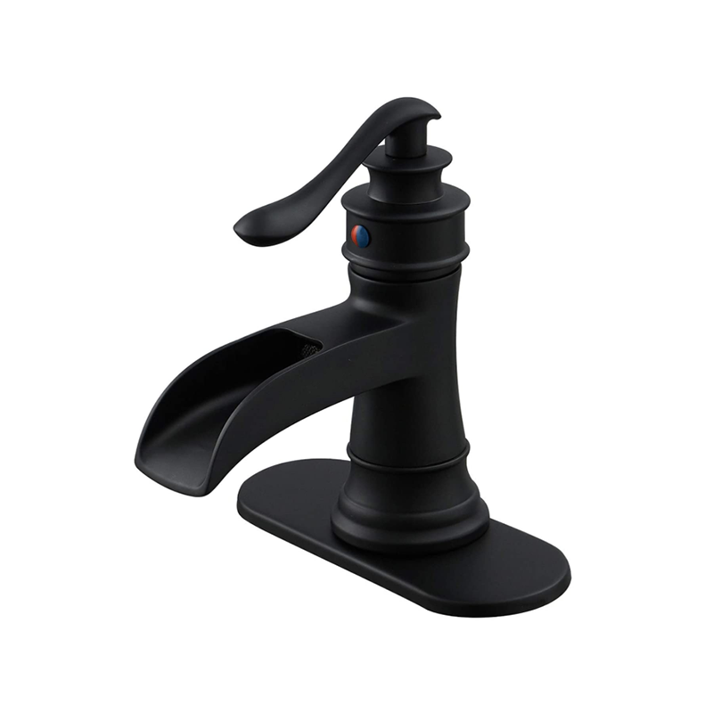 Asian black single handle classical style sink faucet