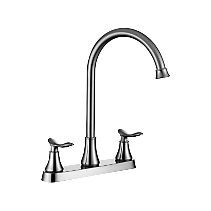 Brushed nickel two handle modern style 4 "sink faucet"