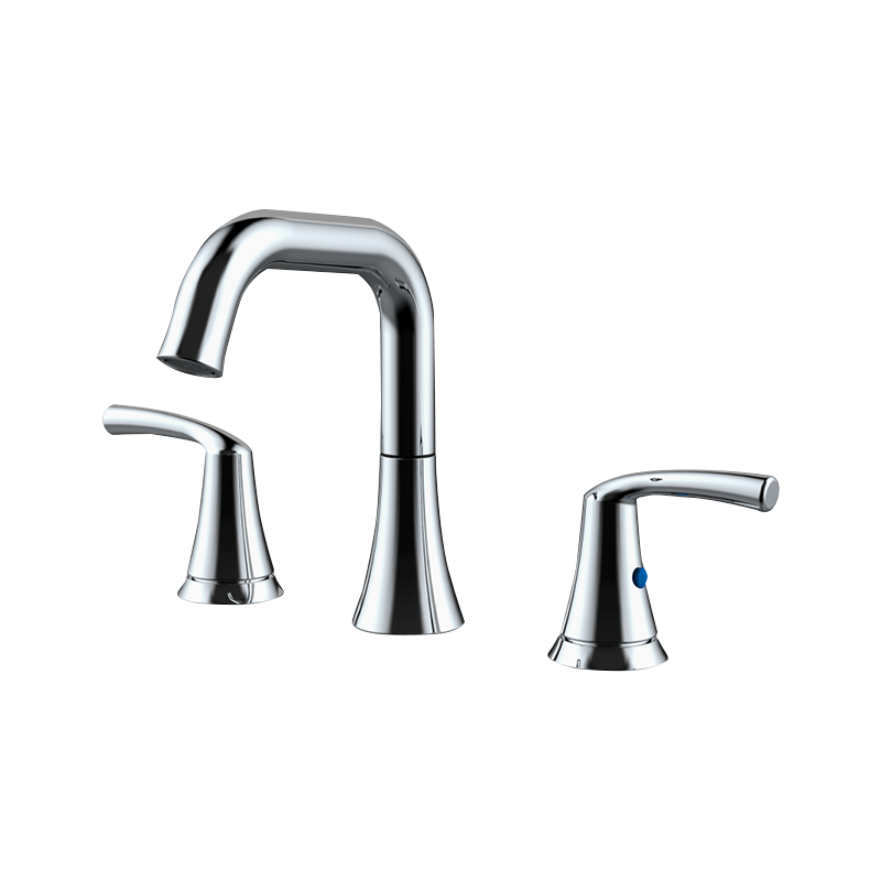 Brushed nickel two handle modern style 4 "sink faucet"