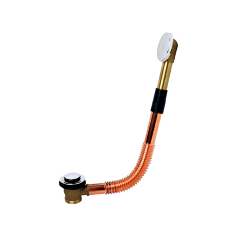 Full metal copper tube bouncing control sewer for bathtubs