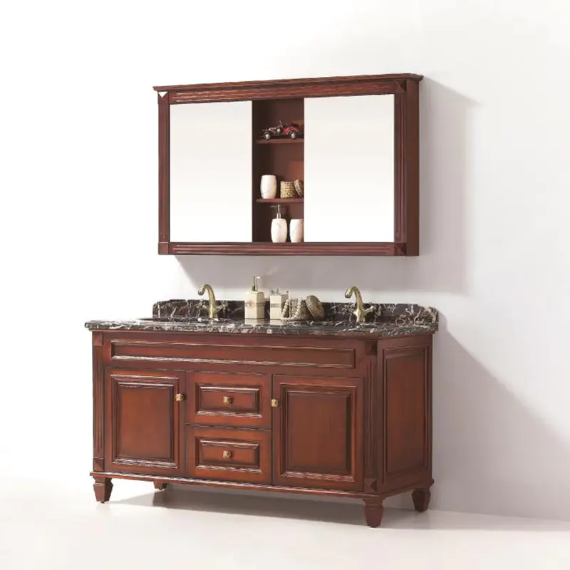 H51C250 American style bathroom cabinet using high-end marble stone