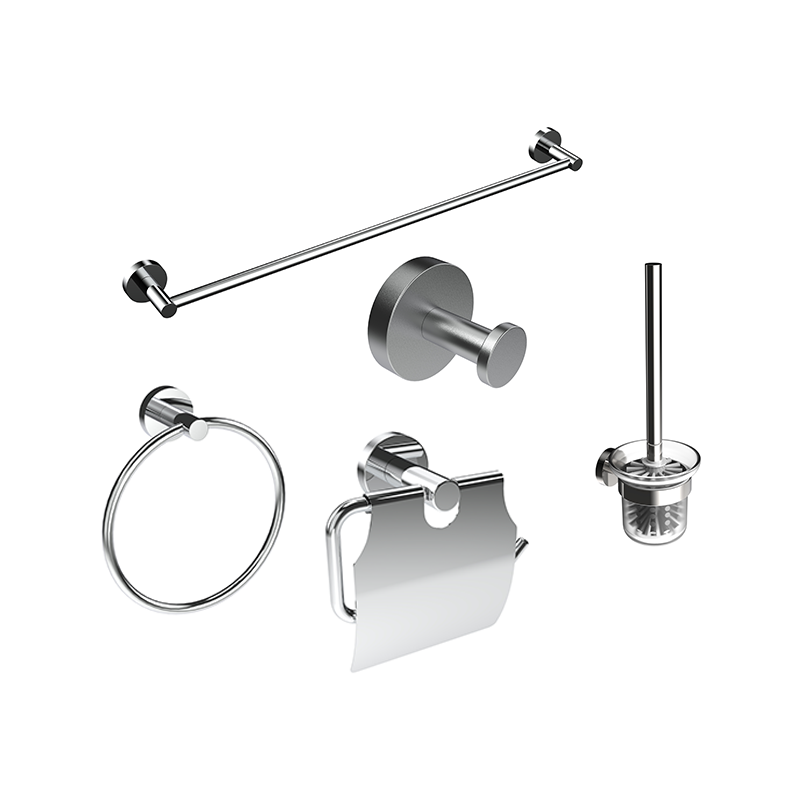 Bathroom accessory set, stainless steel brushed bathroom hardware set, wall mounted