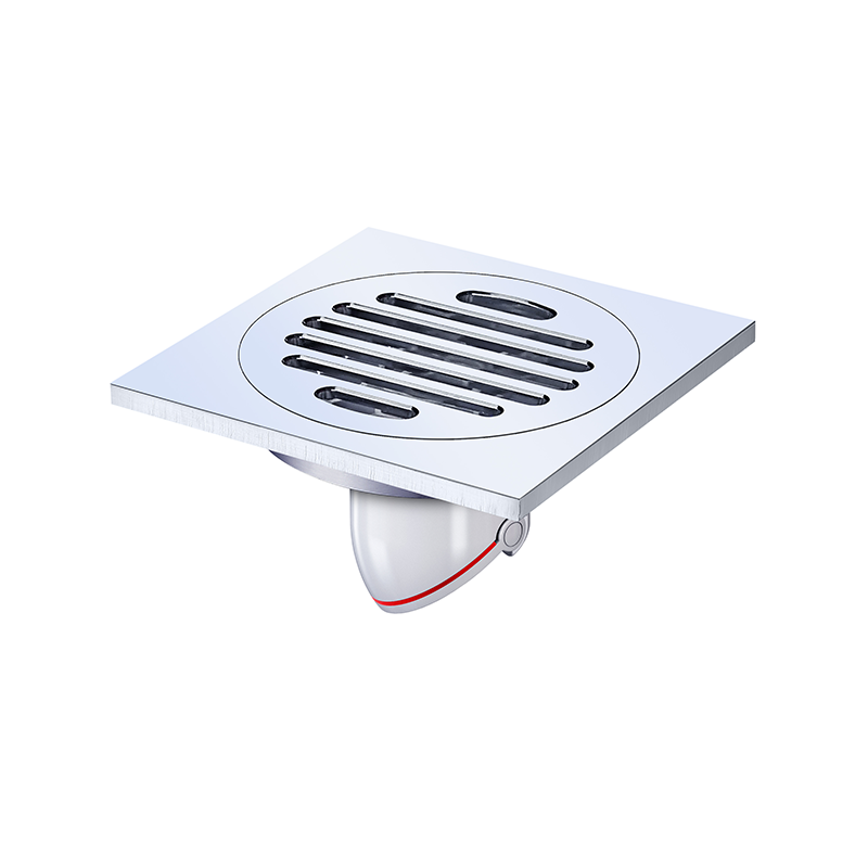 Full copper chrome plated magnetic suction floor drain core in the dry area of the bathroom, with large flow rate and odor prevention floor drain