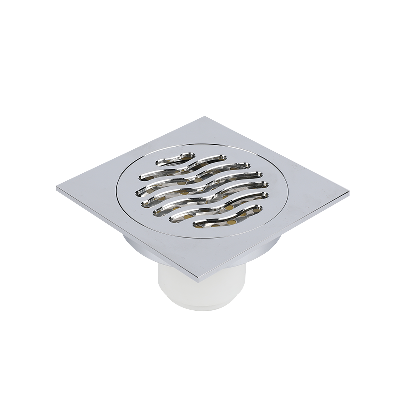 All copper chrome plated spring floor drain core in the dry area of the bathroom, with a large flow rate and odor prevention floor drain