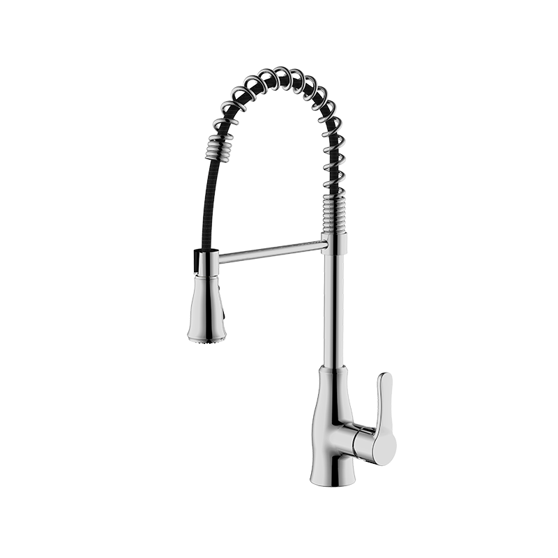 Nickel wire drawing three function blade water stainless steel kitchen pull faucet