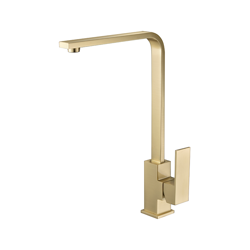 Brushed gold bar faucet, single handle sink faucet, stainless steel small kitchen faucet